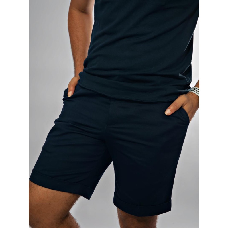 Navy blue chinos shorts