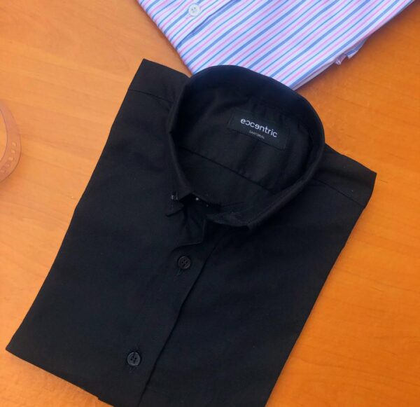 Black Button Down Collar