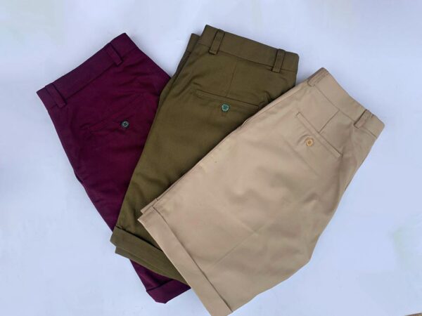 3 SHORTS BUNDLE (BURGUNDY, BEIGE & GREEN)