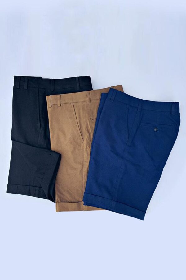 3 SHORTS BUNDLE (BLACK, NAVY BLUE & CARTON BROWN)