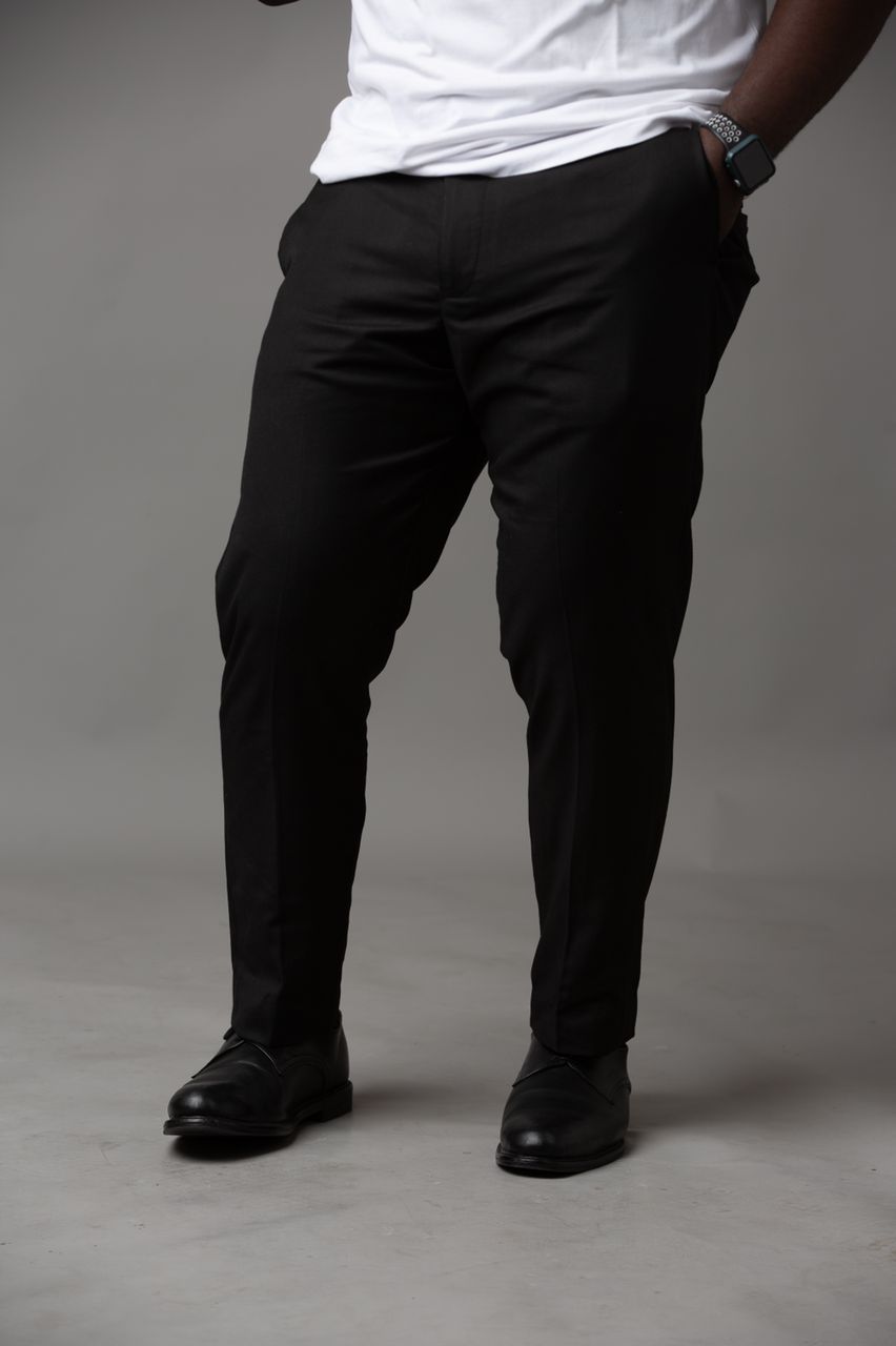 black trousers