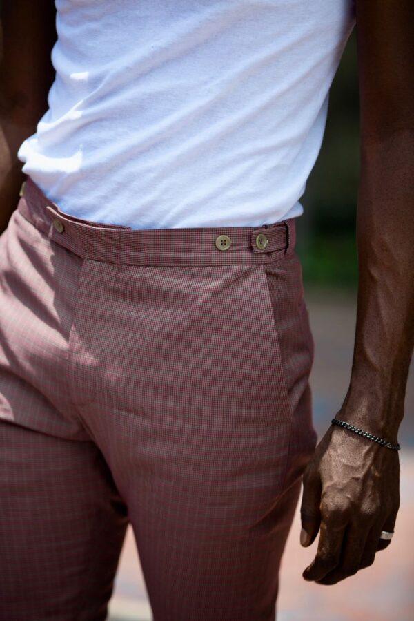 Wine Houndstooth Pants