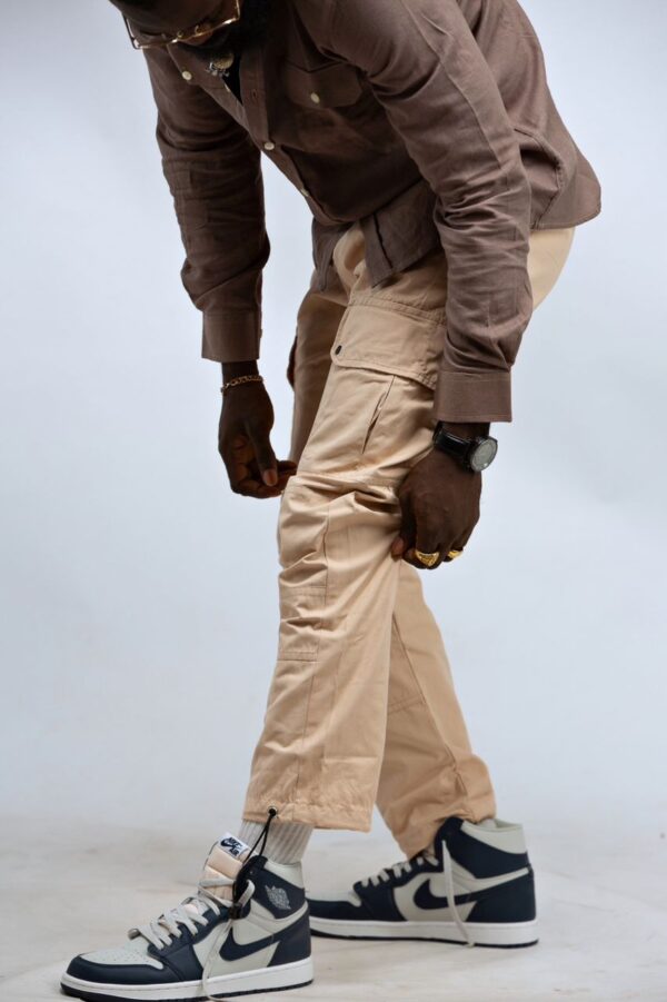 Beige Utility Cargo Trouser