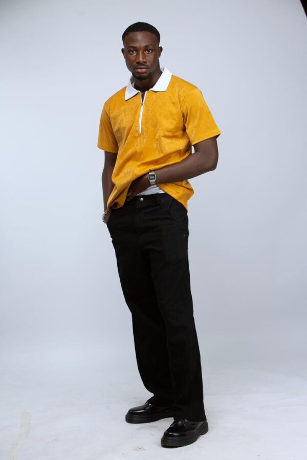 Mustard Zip Polo