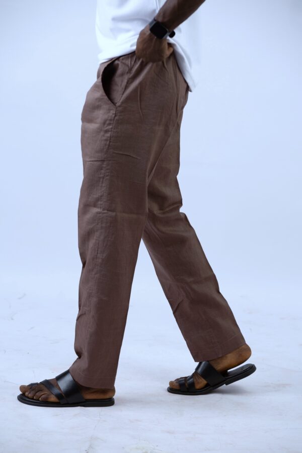 Brown Linen Trouser