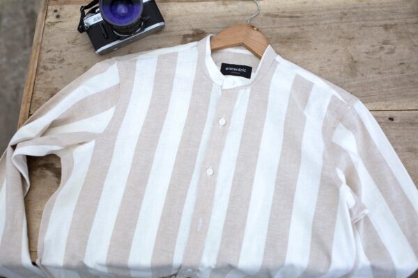 Brown Stripe Band Collar