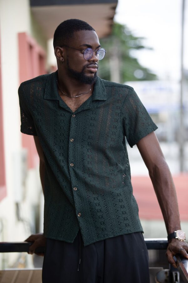 Mesh Shirt in Olive