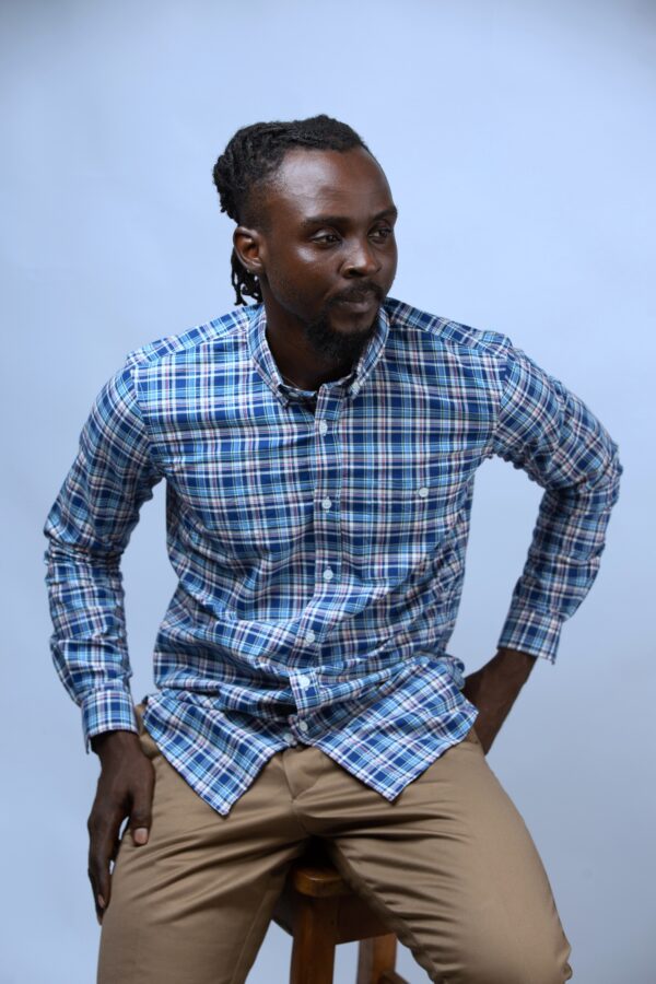 Coral Plaid Check Shirt